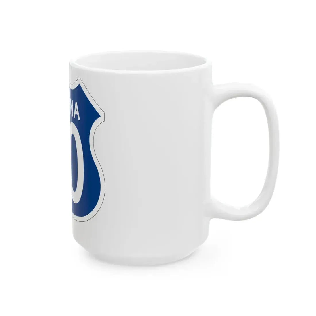 US 80 Arizona 1956 West (Arizona) (Road Sign) White Coffee Mug - Go Mug Yourself
