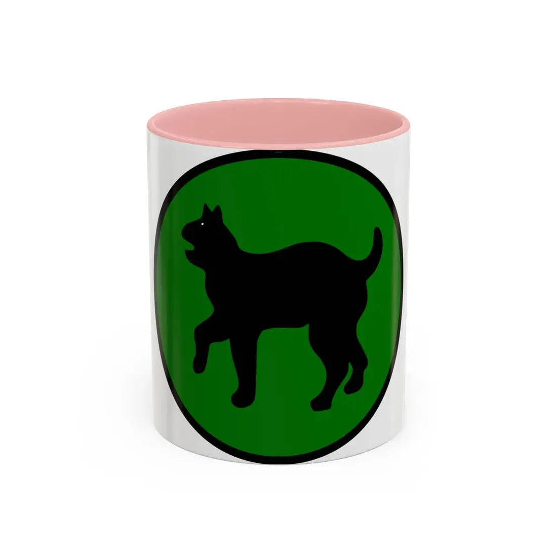 US 81st Infantry Division SSI (U.S. Army) Accent Coffee Mug 11oz Pink - Go Mug Yourself