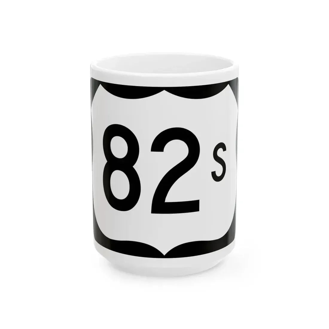 US 82S (Arkansas) (Road Sign) White Coffee Mug 15oz - Go Mug Yourself