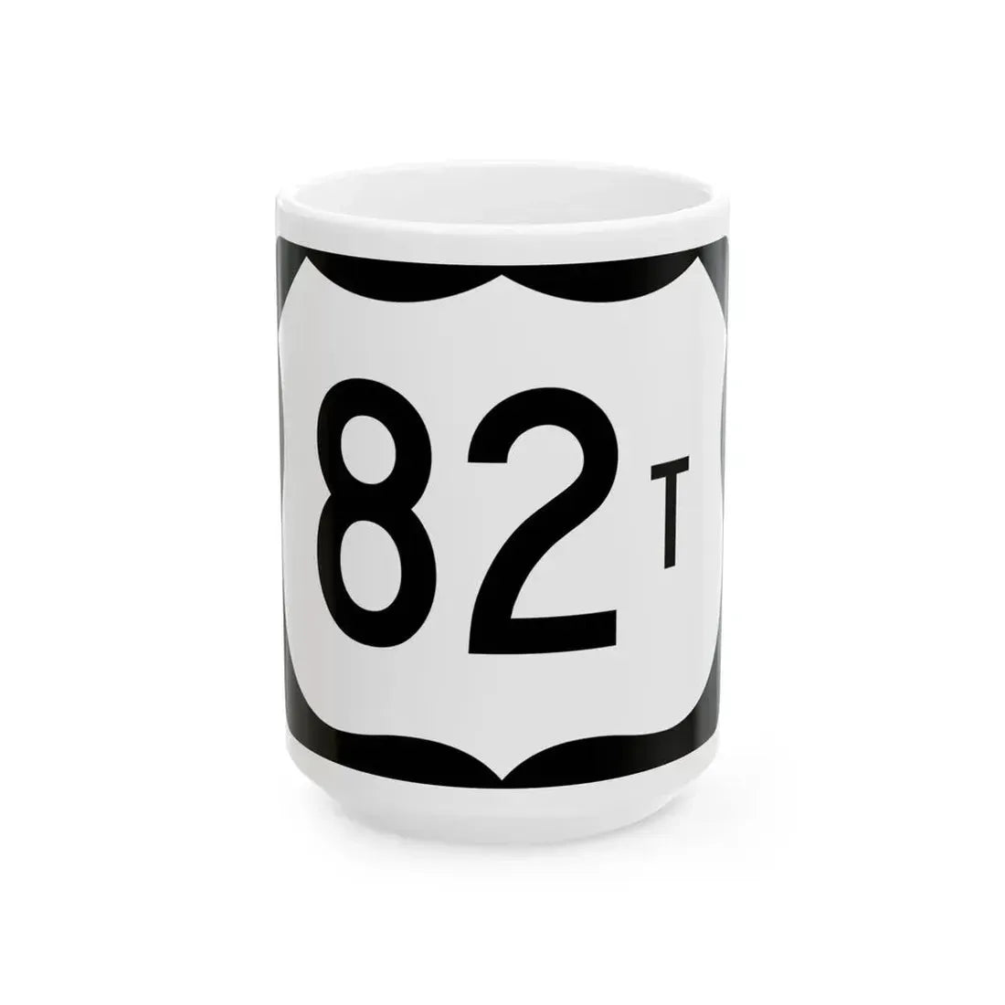 US 82T (Arkansas) (Road Sign) White Coffee Mug 15oz - Go Mug Yourself
