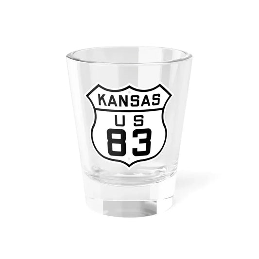 US 83 Kansas 1926 (Kansas) (Road Sign) Shot Glass 1.5oz 1.5oz - Go Mug Yourself