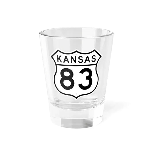 US 83 Kansas 1962 (Kansas) (Road Sign) Shot Glass 1.5oz 1.5oz - Go Mug Yourself