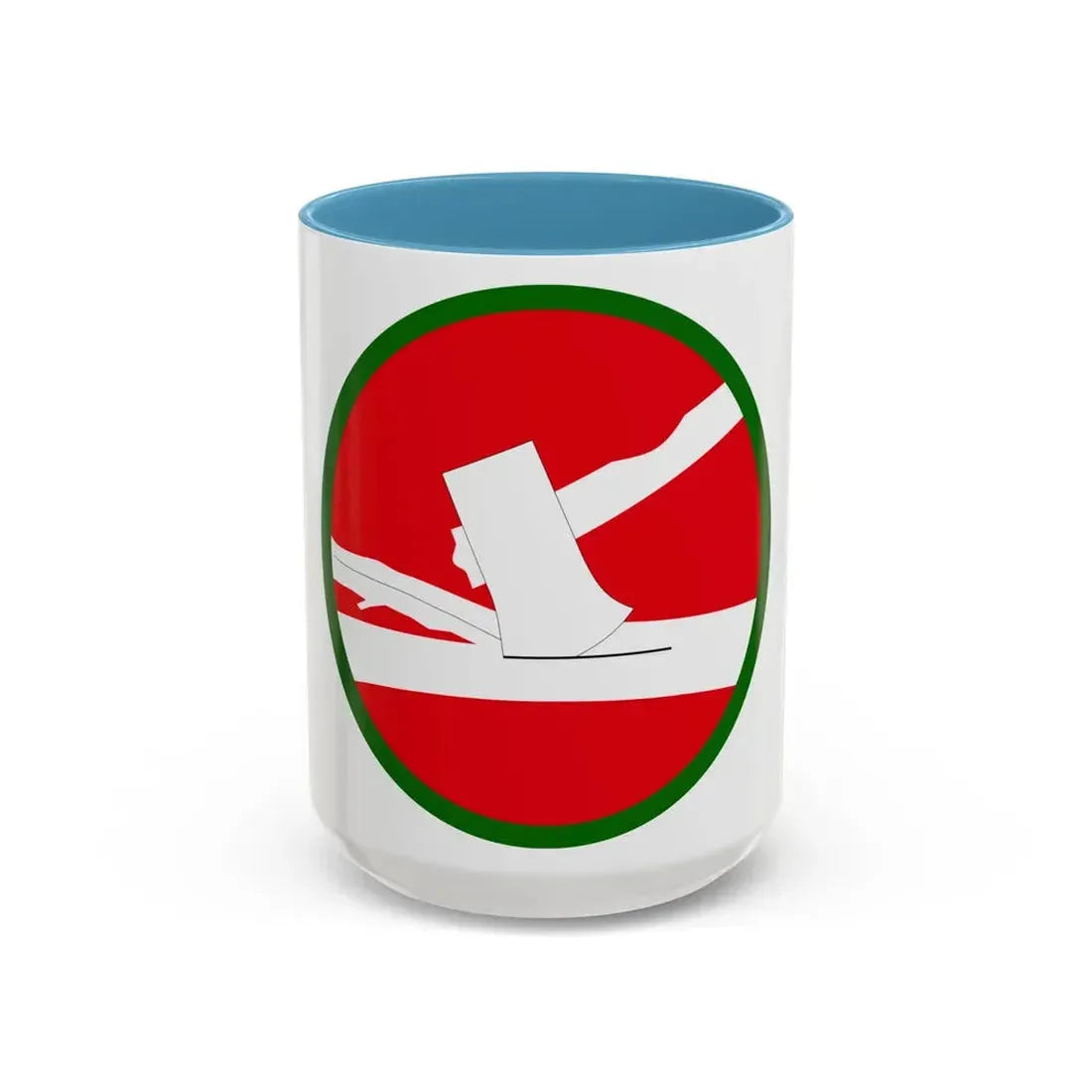 US 84th Infantry Division (U.S. Army) Accent Coffee Mug 15oz Light Blue - Go Mug Yourself