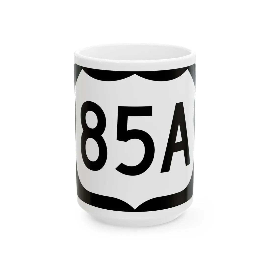 US 85A (South Dakota) (Road Sign) White Coffee Mug 15oz - Go Mug Yourself