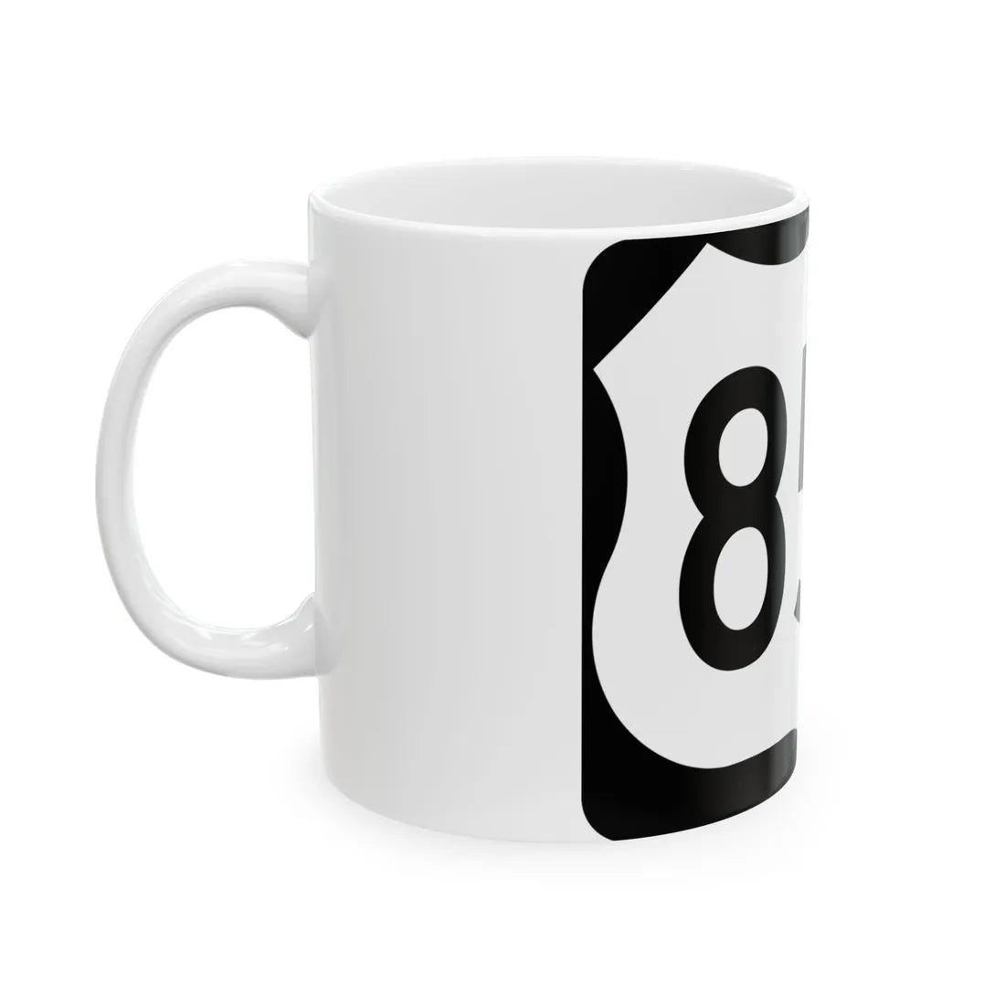 US 85A (South Dakota) (Road Sign) White Coffee Mug - Go Mug Yourself
