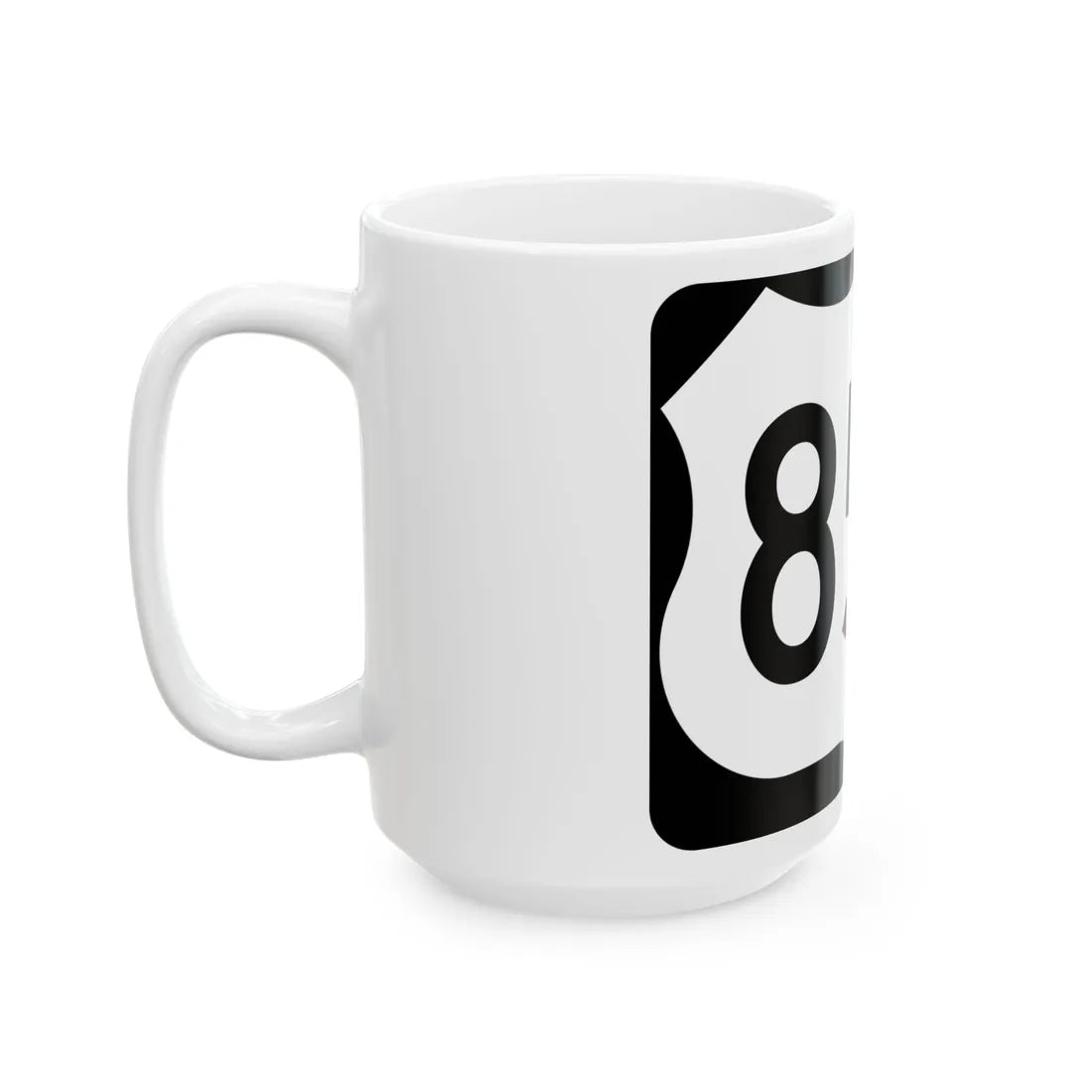 US 85A (South Dakota) (Road Sign) White Coffee Mug - Go Mug Yourself