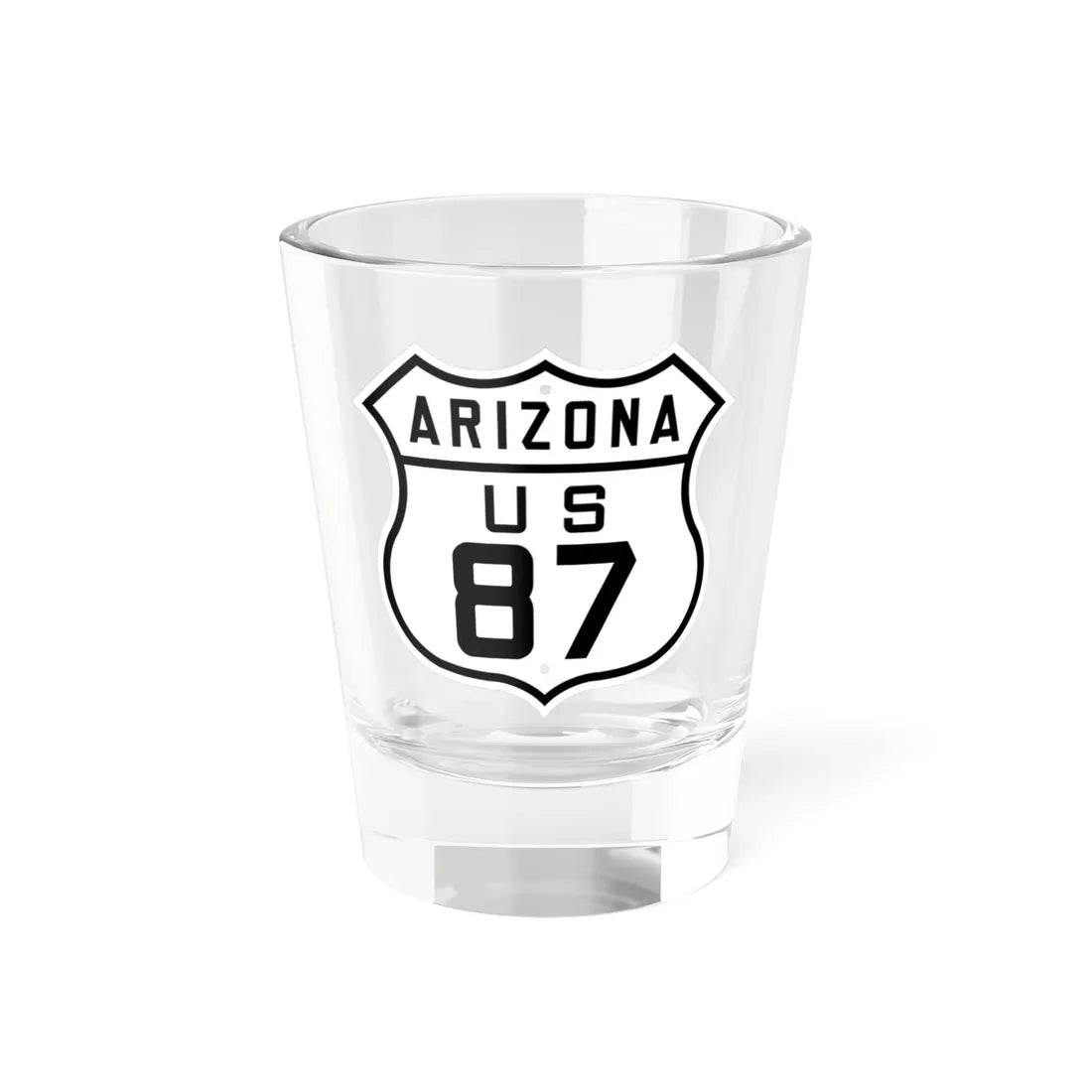 US 87 Arizona 1926 (Arizona) (Road Sign) Shot Glass 1.5oz 1.5oz - Go Mug Yourself