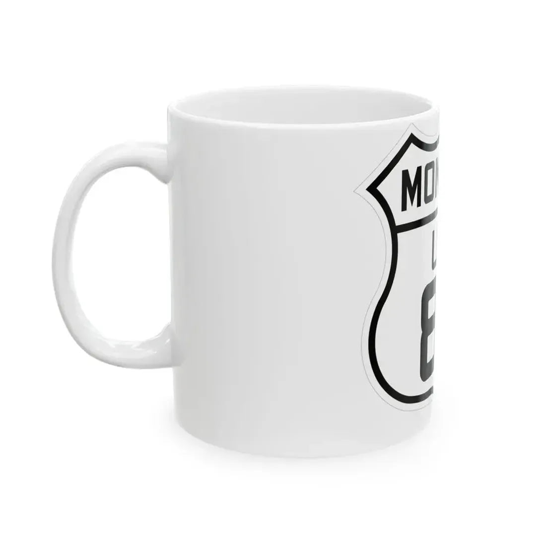 US 87 Montana 1926 (Montana) (Road Sign) White Coffee Mug - Go Mug Yourself