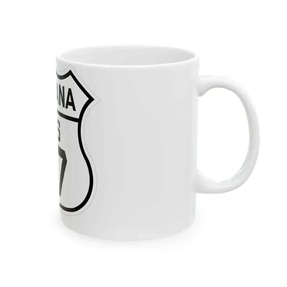 US 87 Montana 1926 (Montana) (Road Sign) White Coffee Mug - Go Mug Yourself