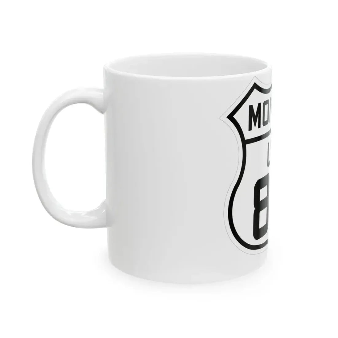 US 87W Montana 1926 (Montana) (Road Sign) White Coffee Mug - Go Mug Yourself