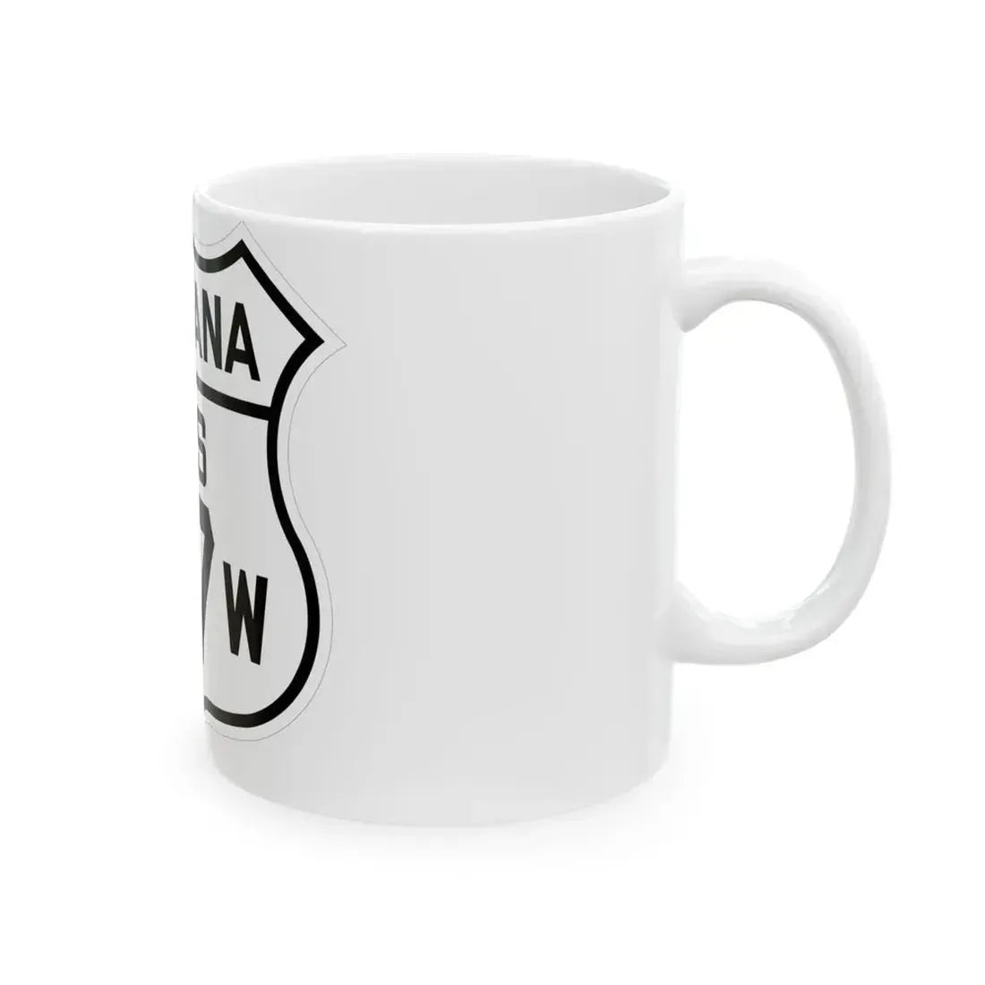 US 87W Montana 1926 (Montana) (Road Sign) White Coffee Mug - Go Mug Yourself