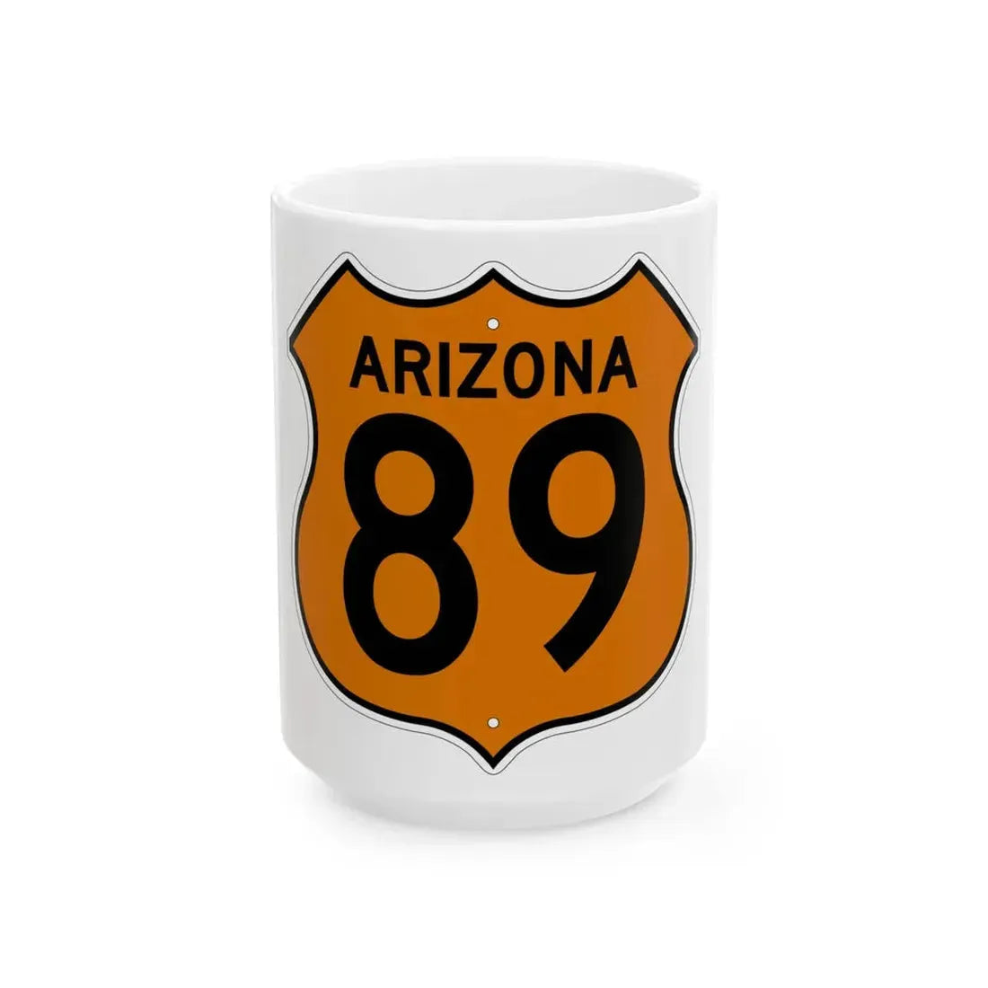 US 89 Arizona 1956 North (Arizona) (Road Sign) White Coffee Mug 15oz - Go Mug Yourself