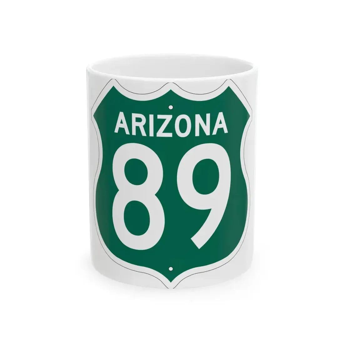 US 89 Arizona 1956 South (Arizona) (Road Sign) White Coffee Mug 11oz - Go Mug Yourself