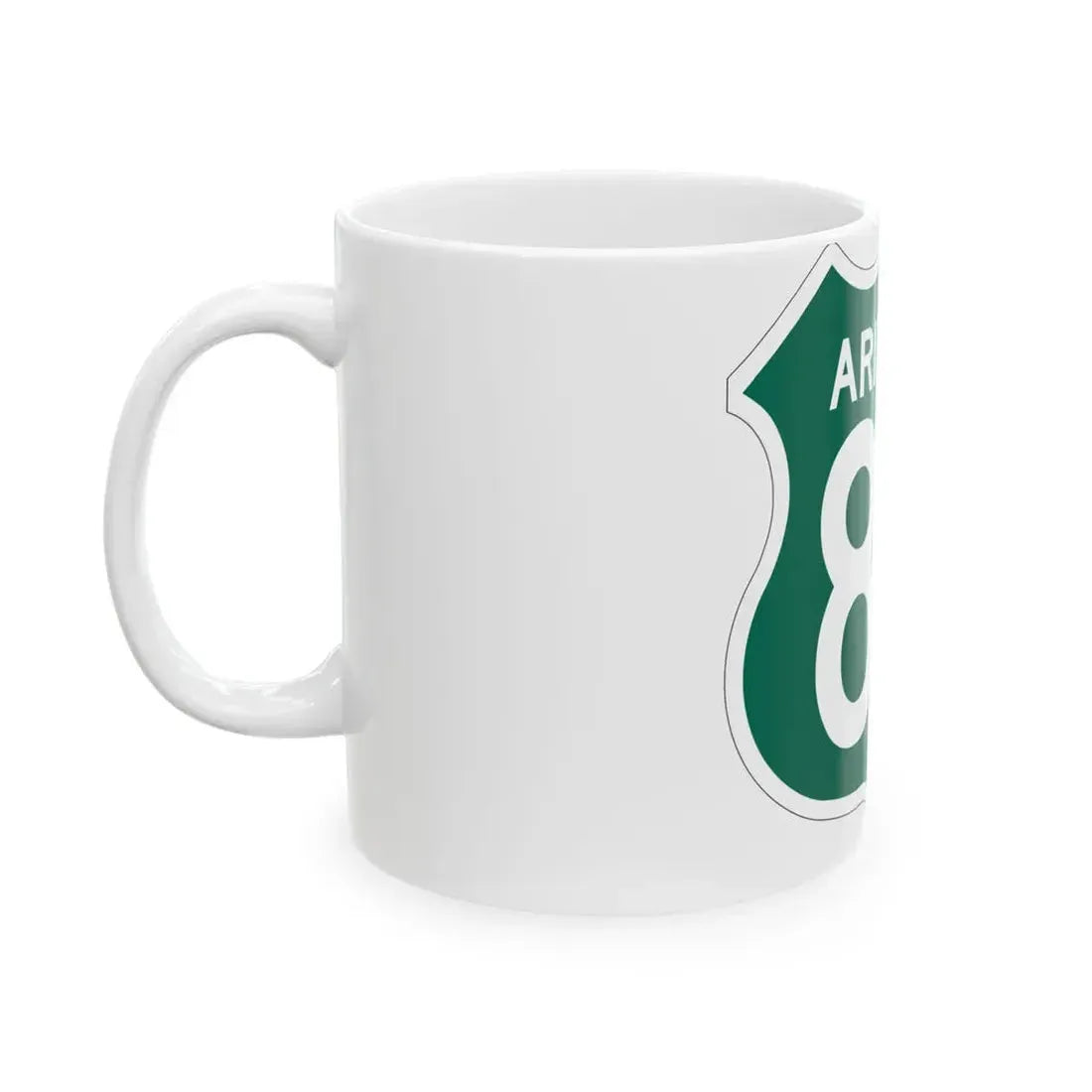 US 89 Arizona 1956 South (Arizona) (Road Sign) White Coffee Mug - Go Mug Yourself
