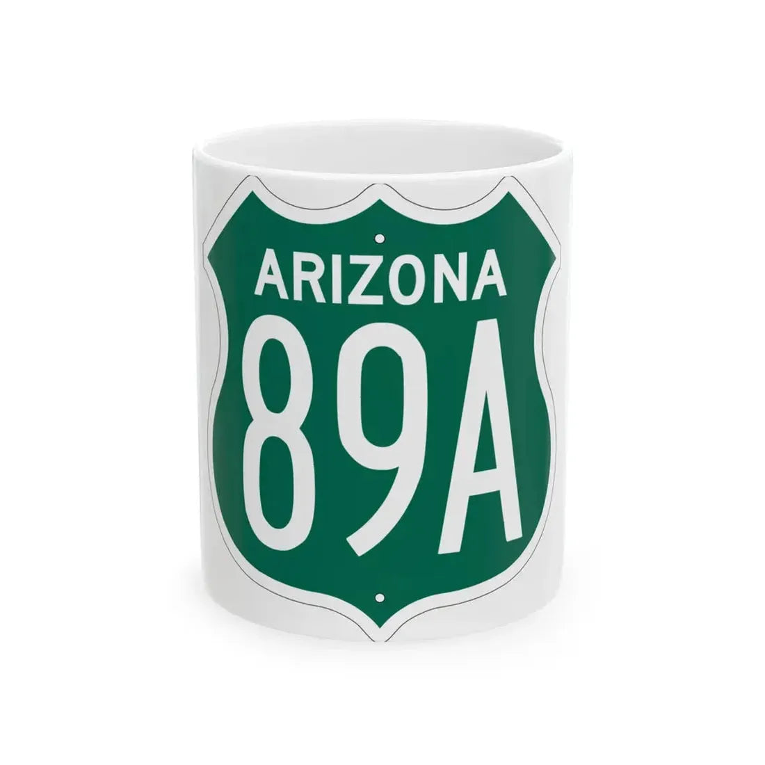 US 89A Arizona 1956 South (Arizona) (Road Sign) White Coffee Mug 11oz - Go Mug Yourself
