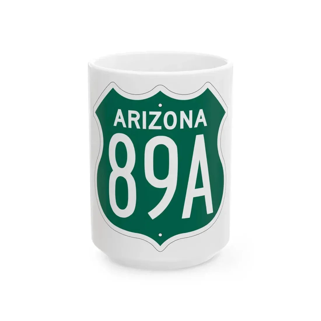 US 89A Arizona 1956 South (Arizona) (Road Sign) White Coffee Mug 15oz - Go Mug Yourself