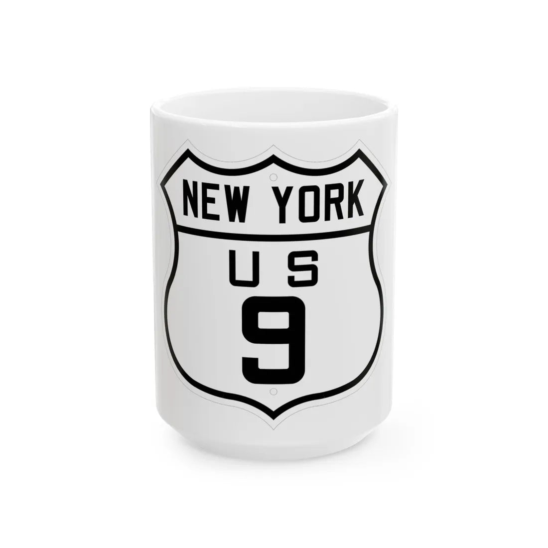 US 9 New York 1926 (New York) (Road Sign) White Coffee Mug 15oz - Go Mug Yourself