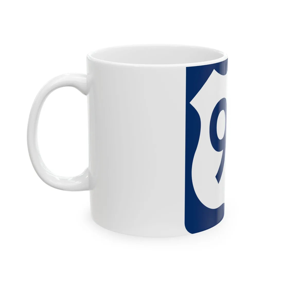 US 90 FL reversed (Florida) (Road Sign) White Coffee Mug - Go Mug Yourself