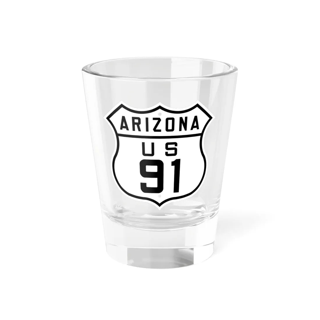 US 91 Arizona 1926 (Arizona) (Road Sign) Shot Glass 1.5oz 1.5oz - Go Mug Yourself