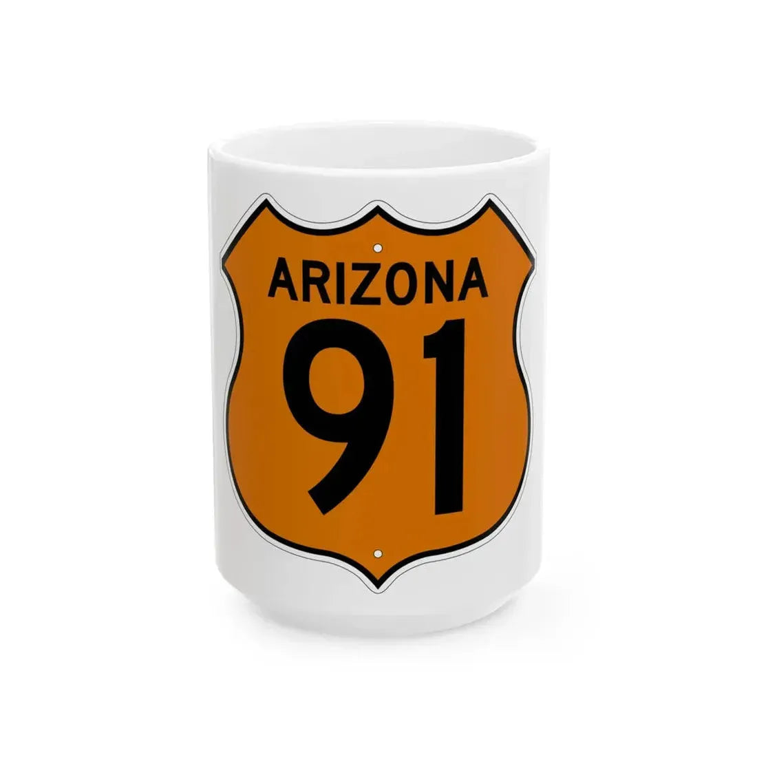 US 91 Arizona 1956 North (Arizona) (Road Sign) White Coffee Mug 15oz - Go Mug Yourself