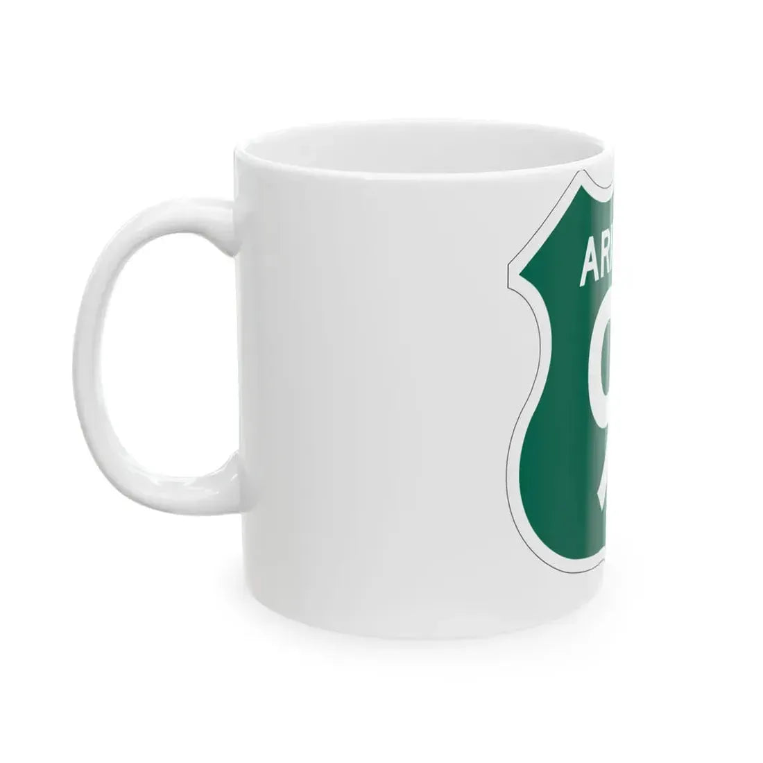 US 91 Arizona 1956 South (Arizona) (Road Sign) White Coffee Mug - Go Mug Yourself