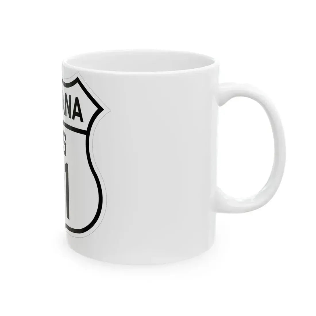 US 91 Montana 1926 (Montana) (Road Sign) White Coffee Mug - Go Mug Yourself