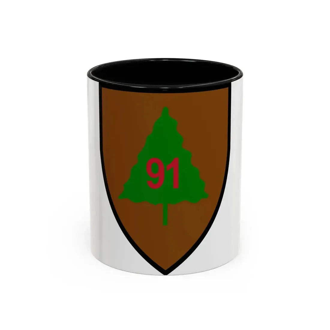 US 91st Infantry Division (U.S. Army) Accent Coffee Mug 11oz Black - Go Mug Yourself