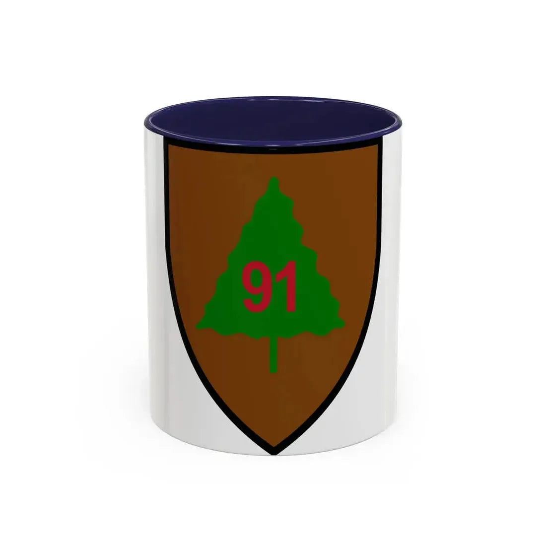 US 91st Infantry Division (U.S. Army) Accent Coffee Mug 11oz Navy - Go Mug Yourself