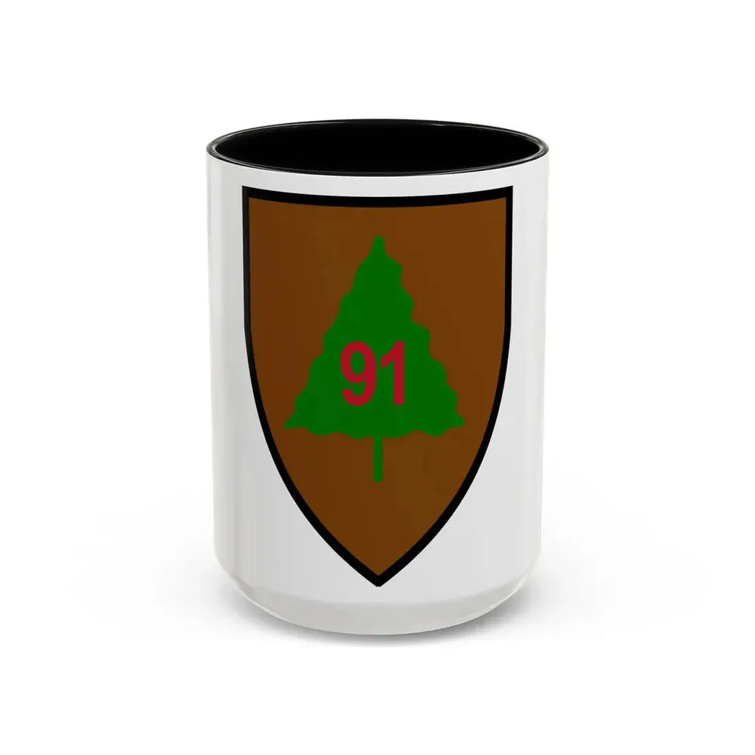 US 91st Infantry Division (U.S. Army) Accent Coffee Mug 15oz Black - Go Mug Yourself