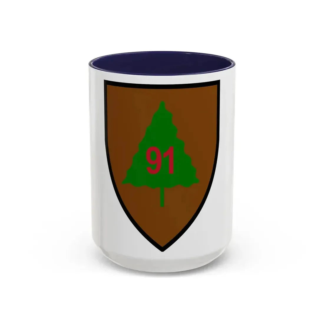 US 91st Infantry Division (U.S. Army) Accent Coffee Mug 15oz Navy - Go Mug Yourself