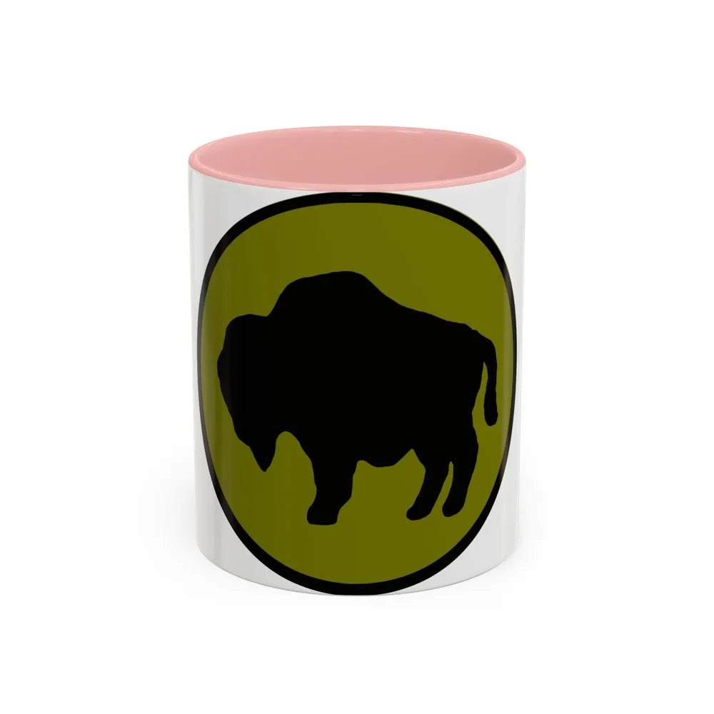 US 92nd Infantry Division (U.S. Army) Accent Coffee Mug 11oz Pink - Go Mug Yourself