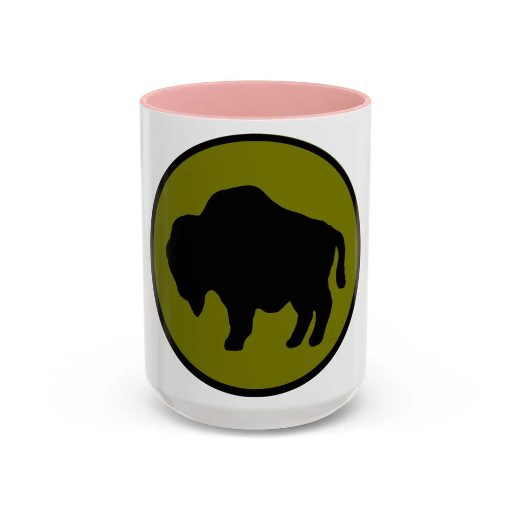 US 92nd Infantry Division (U.S. Army) Accent Coffee Mug 15oz Pink - Go Mug Yourself