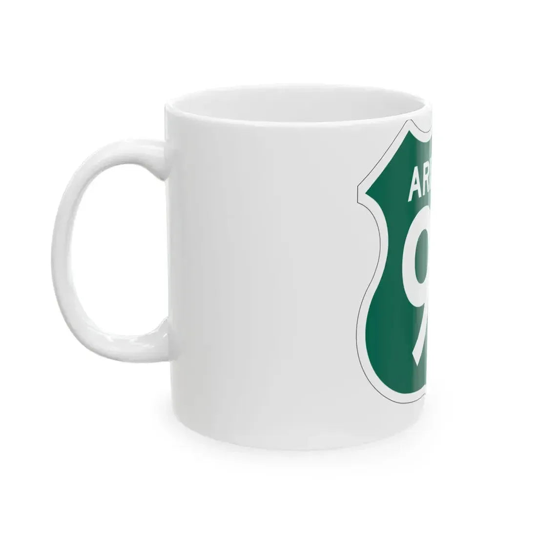 US 93 Arizona 1956 South (Arizona) (Road Sign) White Coffee Mug - Go Mug Yourself