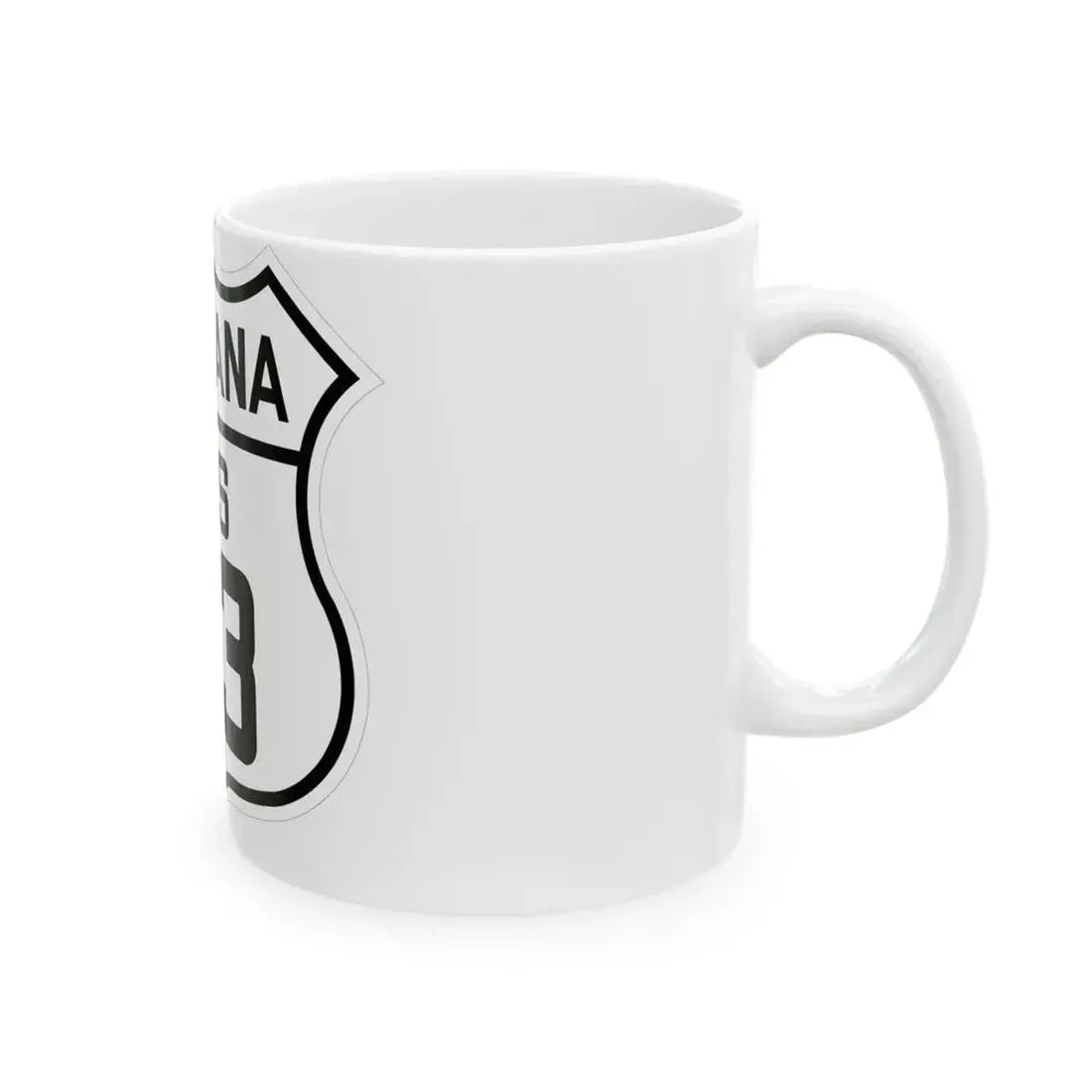 US 93 Montana 1926 (Montana) (Road Sign) White Coffee Mug - Go Mug Yourself