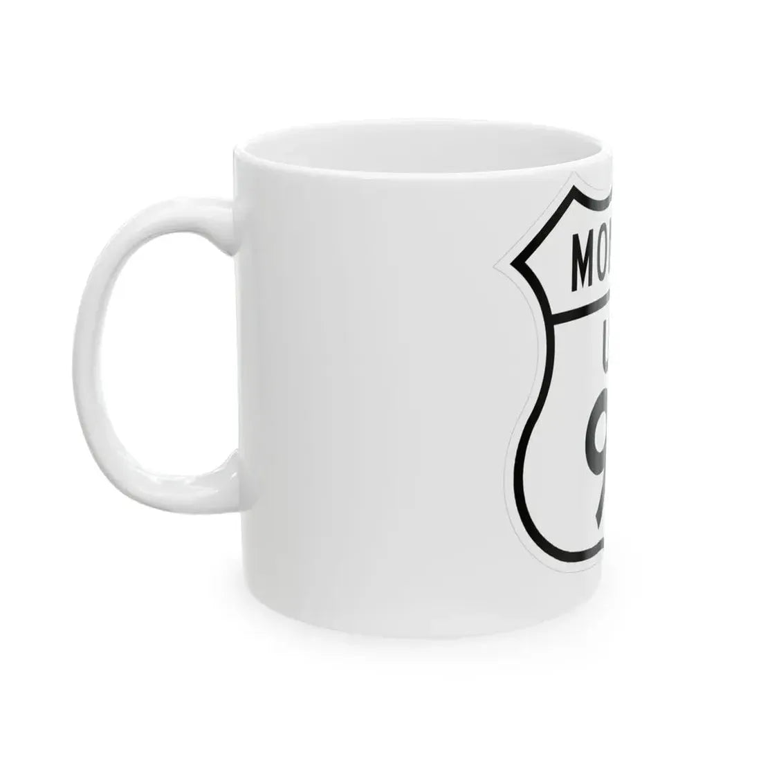 US 93 Montana 1948 (Montana) (Road Sign) White Coffee Mug - Go Mug Yourself
