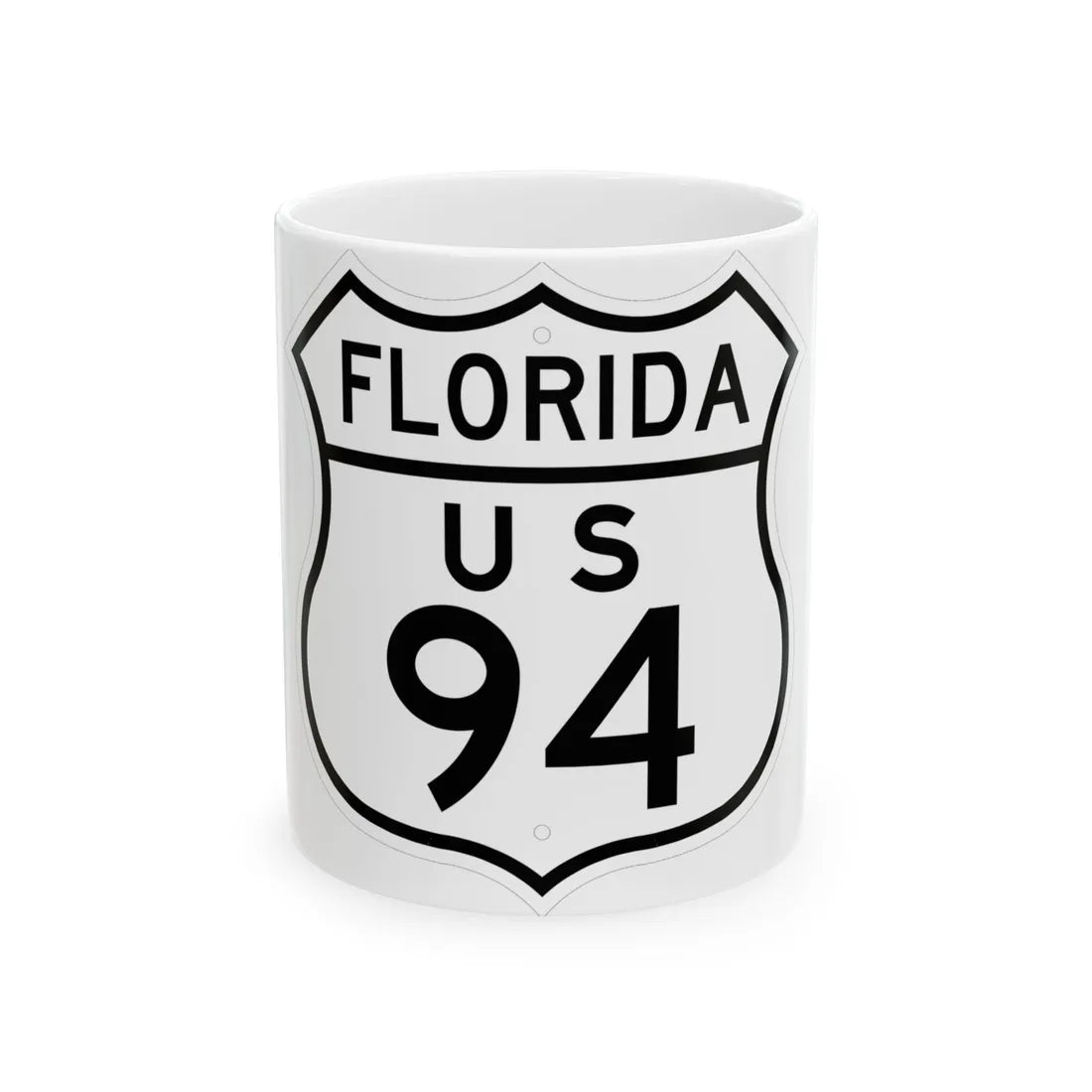 US 94 Florida 1948 (Florida) (Road Sign) White Coffee Mug 11oz - Go Mug Yourself