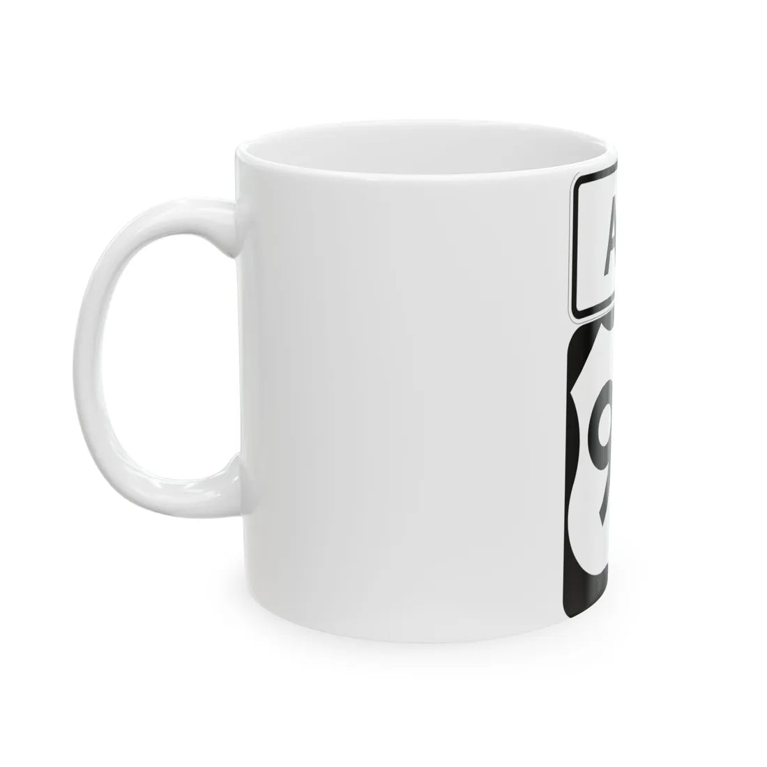 US 95 Alt (Nevada) (Road Sign) White Coffee Mug - Go Mug Yourself