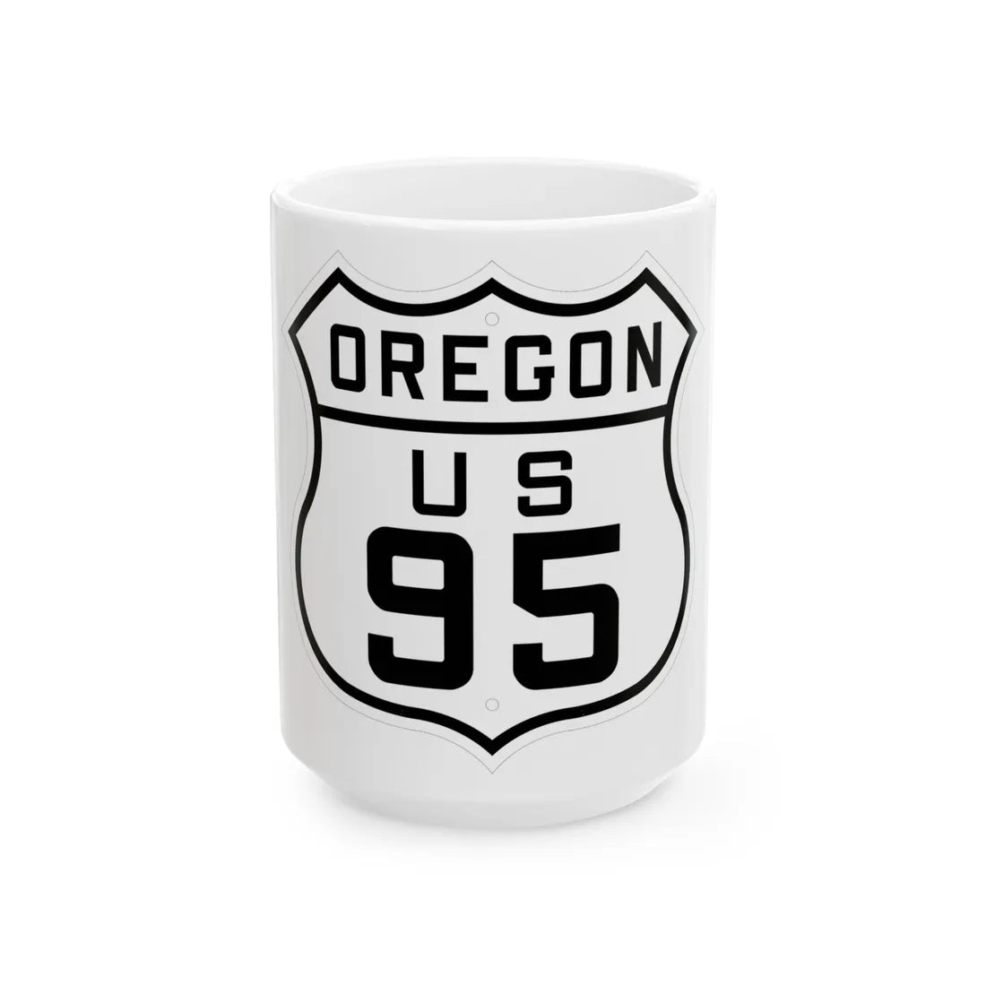 US 95 Oregon 1926 (Oregon) (Road Sign) White Coffee Mug 15oz - Go Mug Yourself