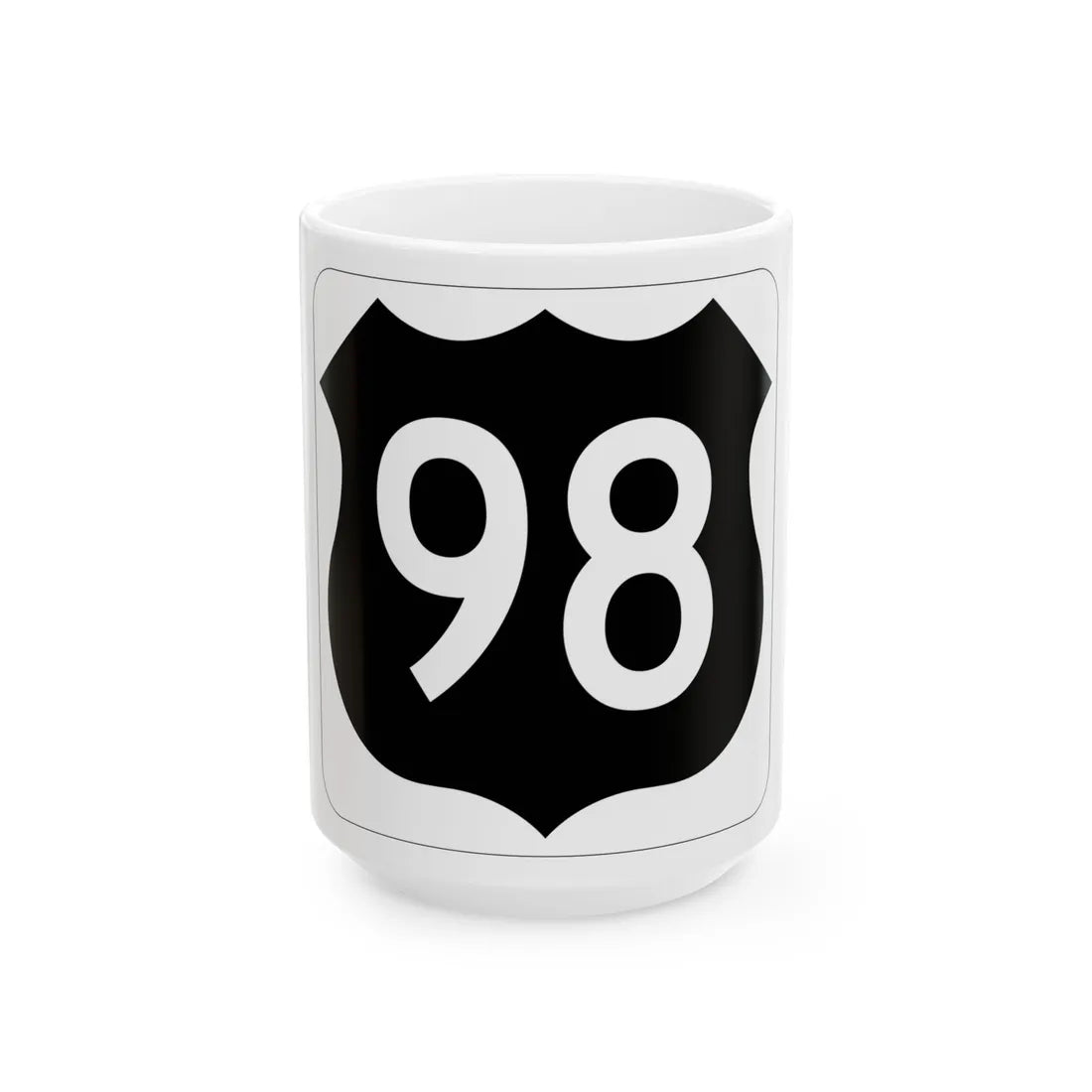 US 98 FL (Florida) (Road Sign) White Coffee Mug 15oz - Go Mug Yourself