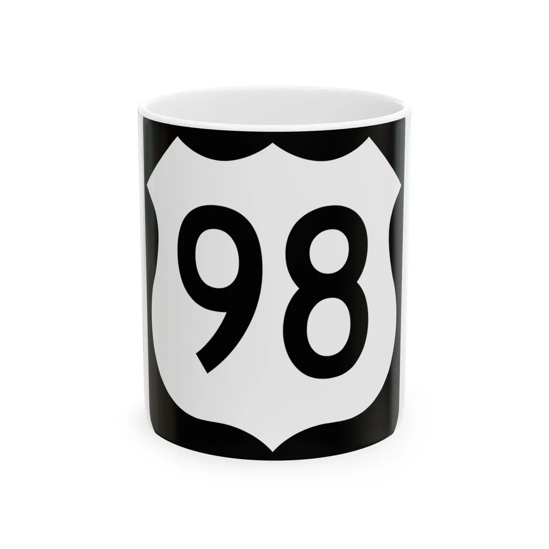 US 98 FL reversed (Florida) (Road Sign) White Coffee Mug 11oz - Go Mug Yourself