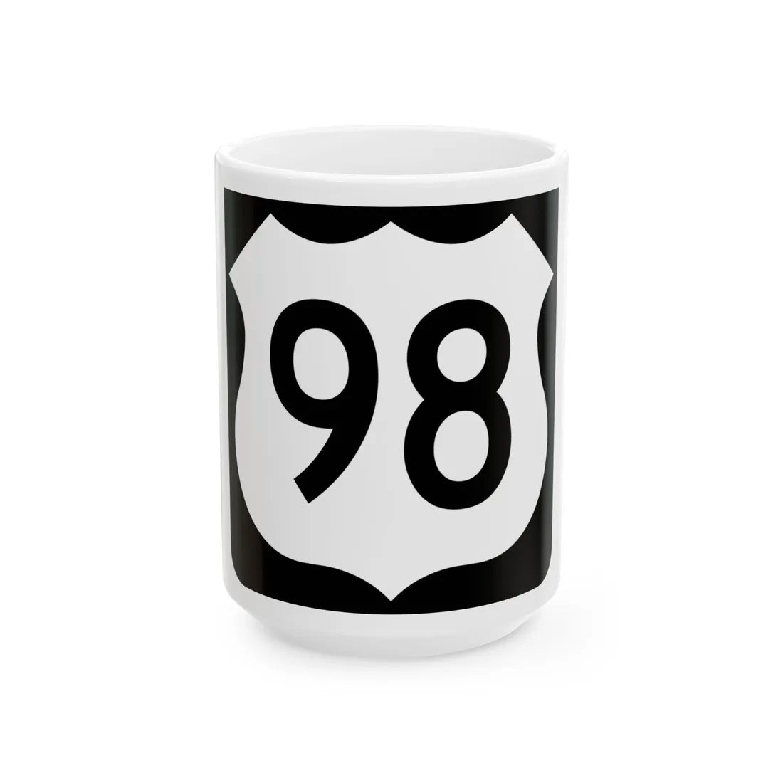 US 98 FL reversed (Florida) (Road Sign) White Coffee Mug 15oz - Go Mug Yourself