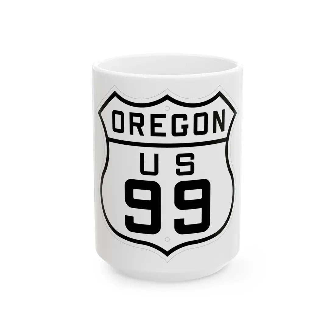 US 99 Oregon 1926 (Oregon) (Road Sign) White Coffee Mug 15oz - Go Mug Yourself