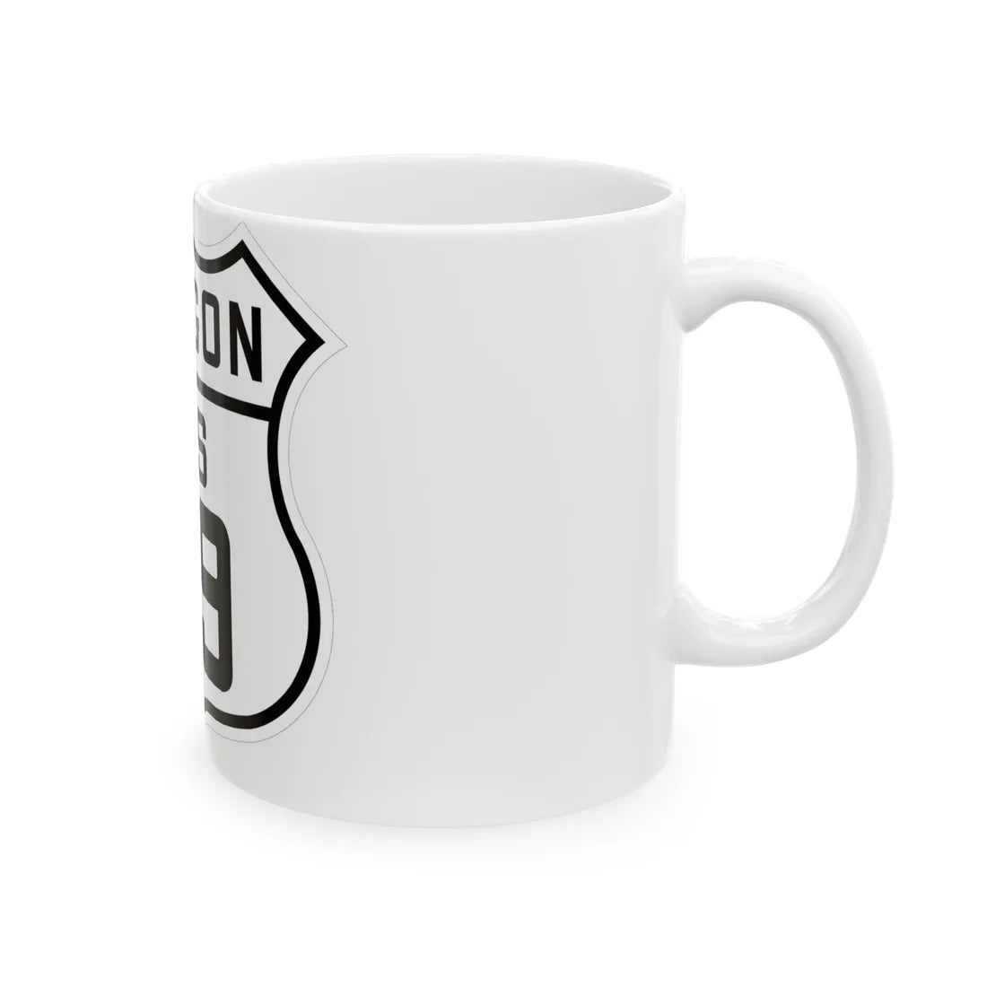 US 99 Oregon 1926 (Oregon) (Road Sign) White Coffee Mug - Go Mug Yourself