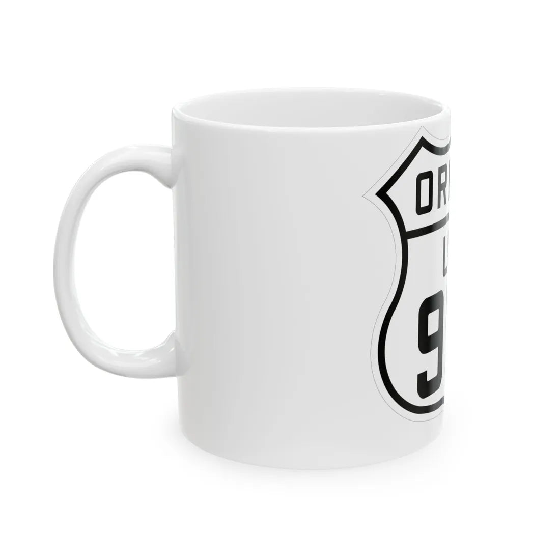 US 99W Oregon 1926 (Oregon) (Road Sign) White Coffee Mug - Go Mug Yourself