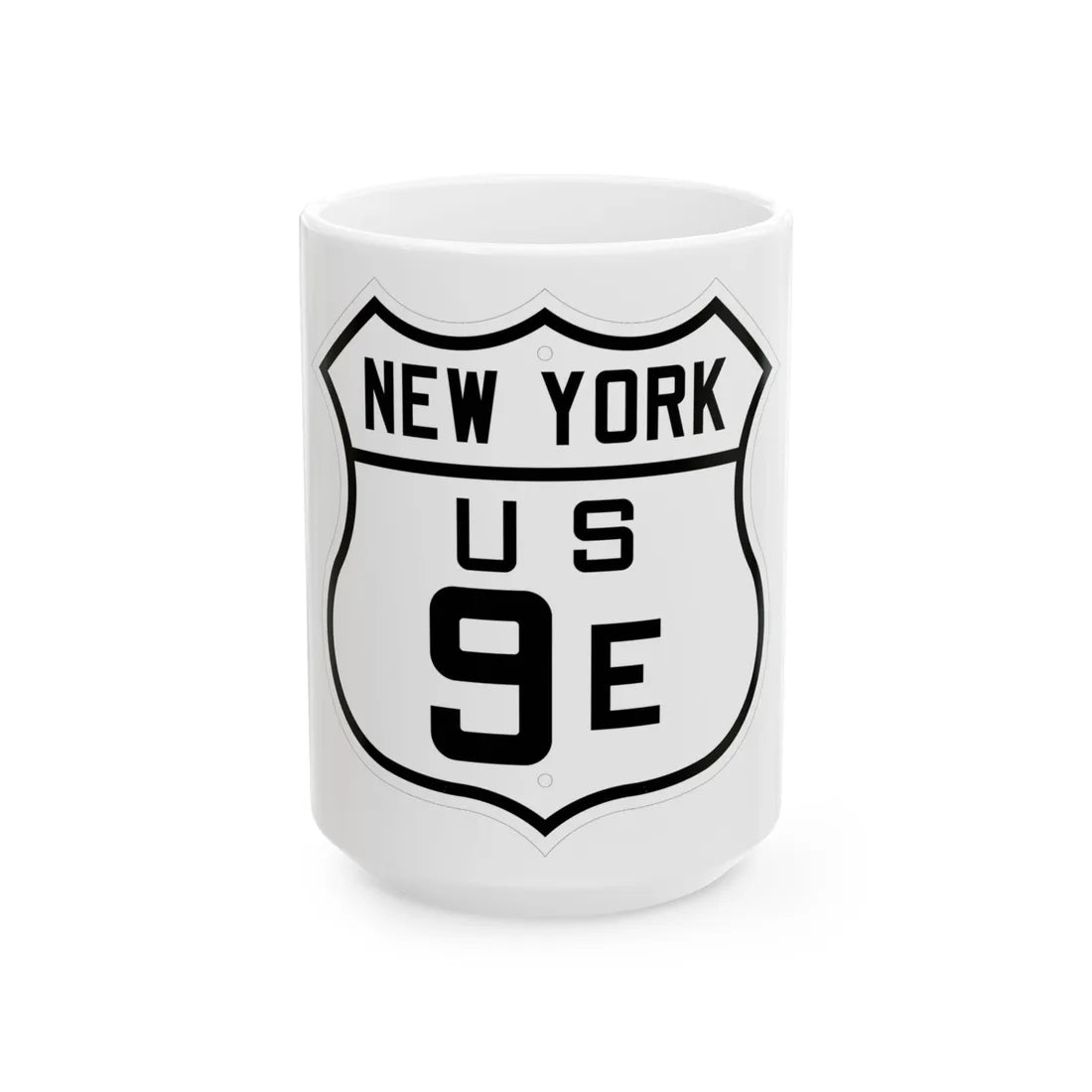 US 9E New York 1926 (New York) (Road Sign) White Coffee Mug 15oz - Go Mug Yourself
