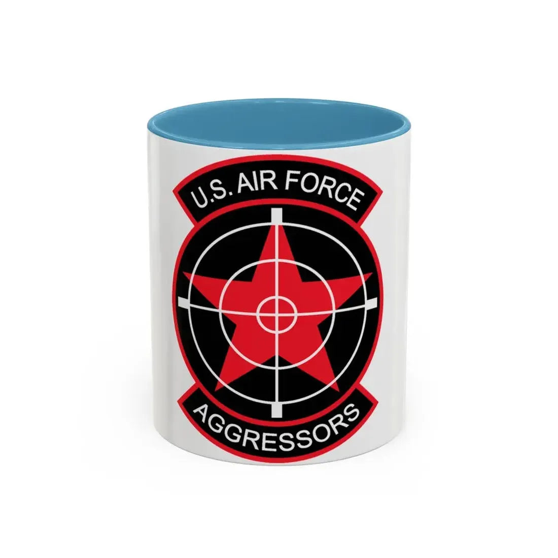 US Air Force Aggressors (U.S. Air Force) Accent Coffee Mug 11oz Light Blue - Go Mug Yourself