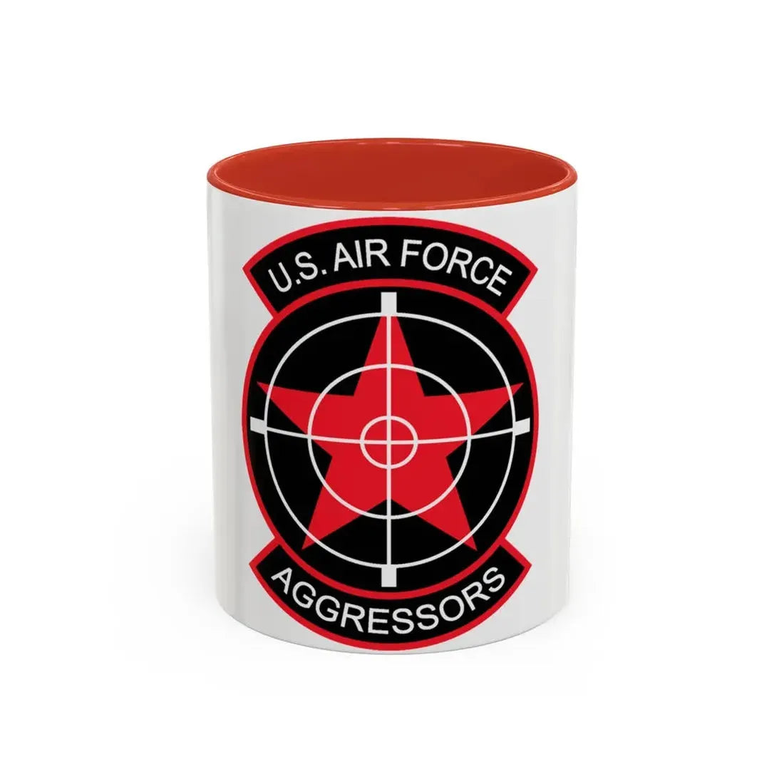 US Air Force Aggressors (U.S. Air Force) Accent Coffee Mug 11oz Red - Go Mug Yourself
