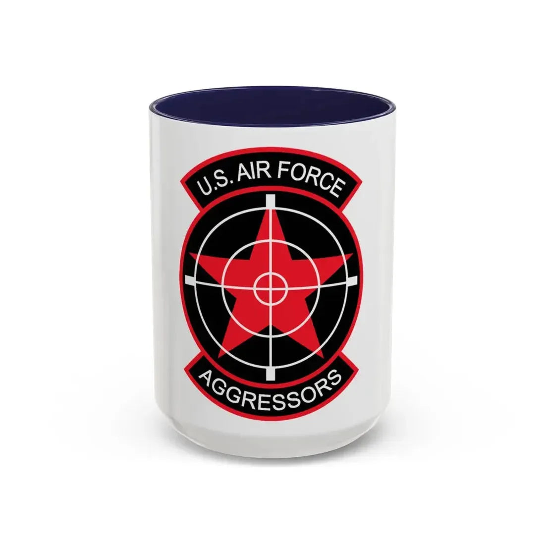 US Air Force Aggressors (U.S. Air Force) Accent Coffee Mug 15oz Navy - Go Mug Yourself