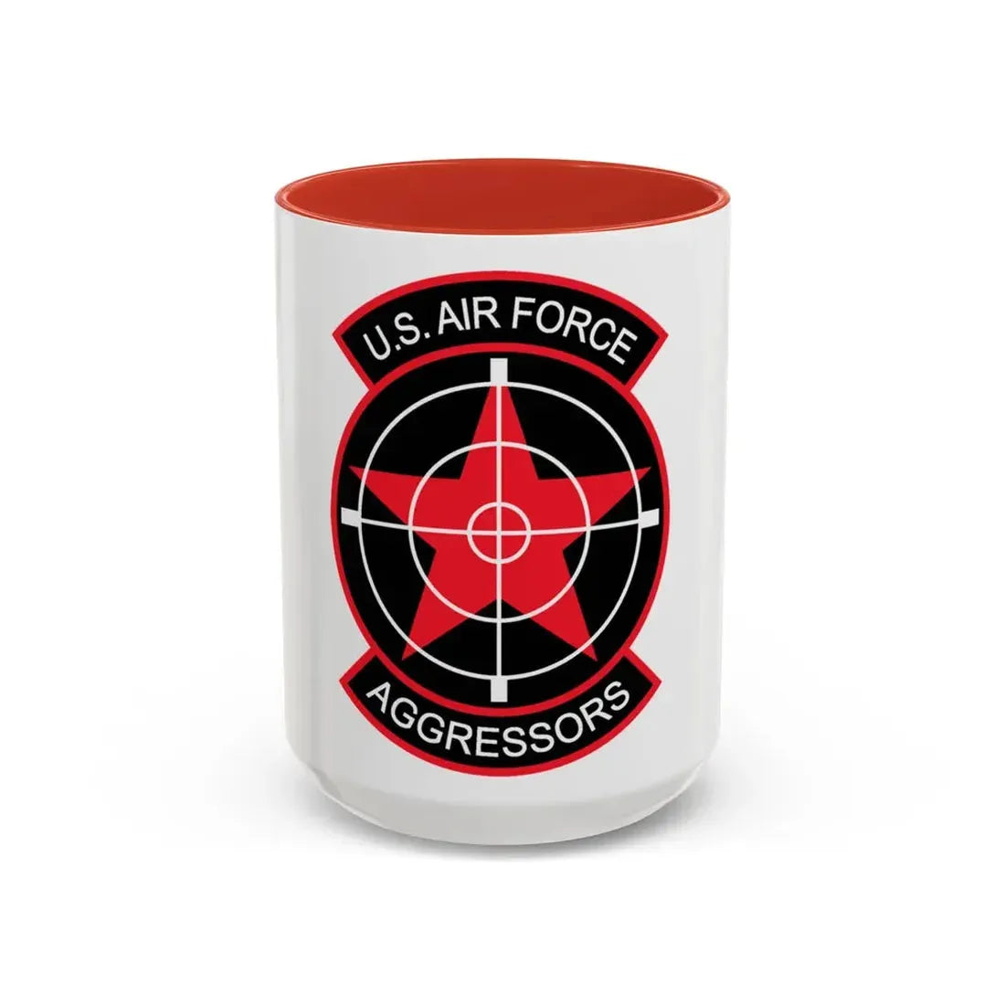 US Air Force Aggressors (U.S. Air Force) Accent Coffee Mug 15oz Red - Go Mug Yourself