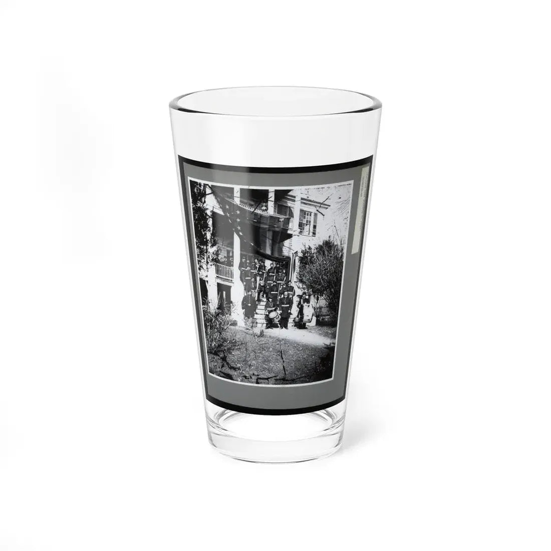 U.S. Army Band Standing On Steps (U.S. Civil War) Pint Glass 16oz - Go Mug Yourself